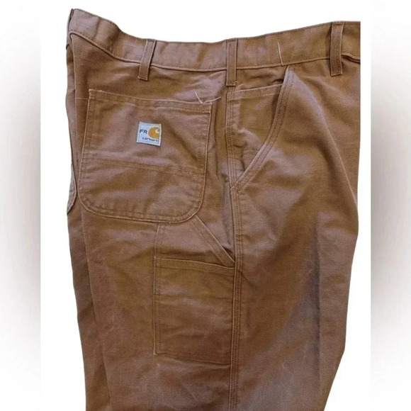 Carhartt Loose Fit Washed  Duck Flannel Lined Pants Size 36 - Picture 6 of 12